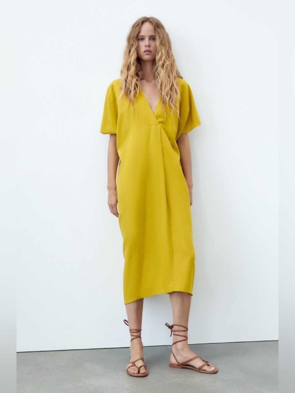 ZARA LINEN BLEND TUNIC DRESS OVERSIZE SIZE S, M NWT